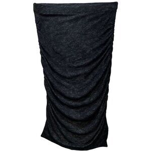 Velvet By Graham & Spencer Women's Bodycon Skirt Side Ruched Sz XS Metallic Gray